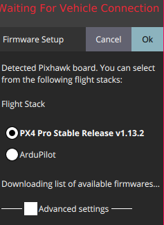 px4 firmware setup